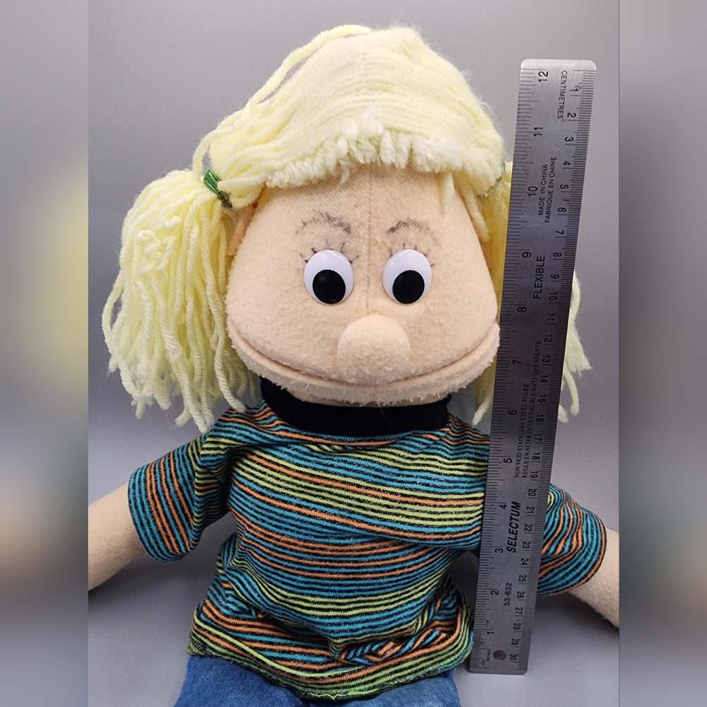 VTG Puppet Partners Blonde Pigtails Girl Hand Puppet Legs Muppet - Picture 4 of 8